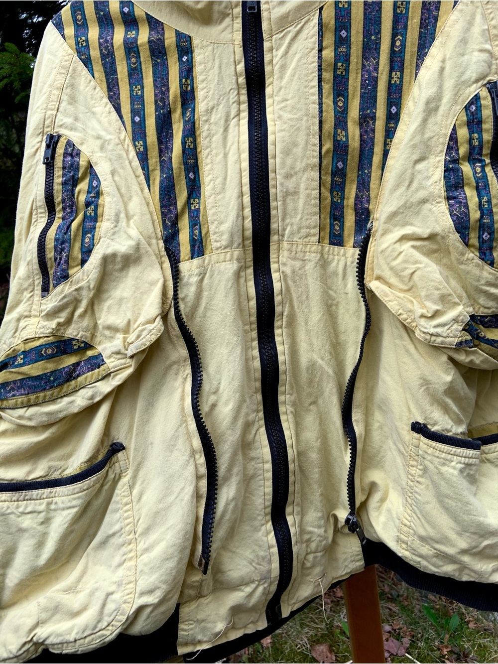 Vintage 80s/90s Studio 54 Cotton Reversible Bomber Jacket - Size XL - Picture 9 of 9